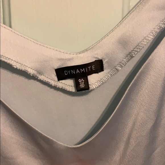 Dynamite Light Blue Silk Top - Picture 2 of 3